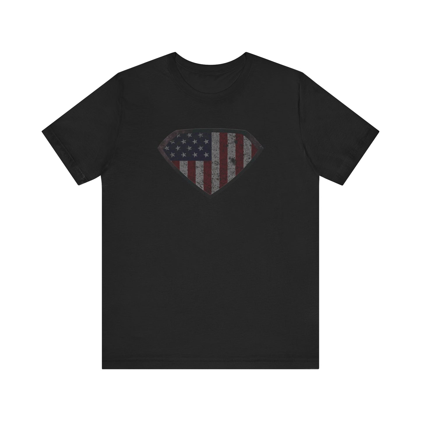 Grungy Super US Flag Short Sleeve Tee