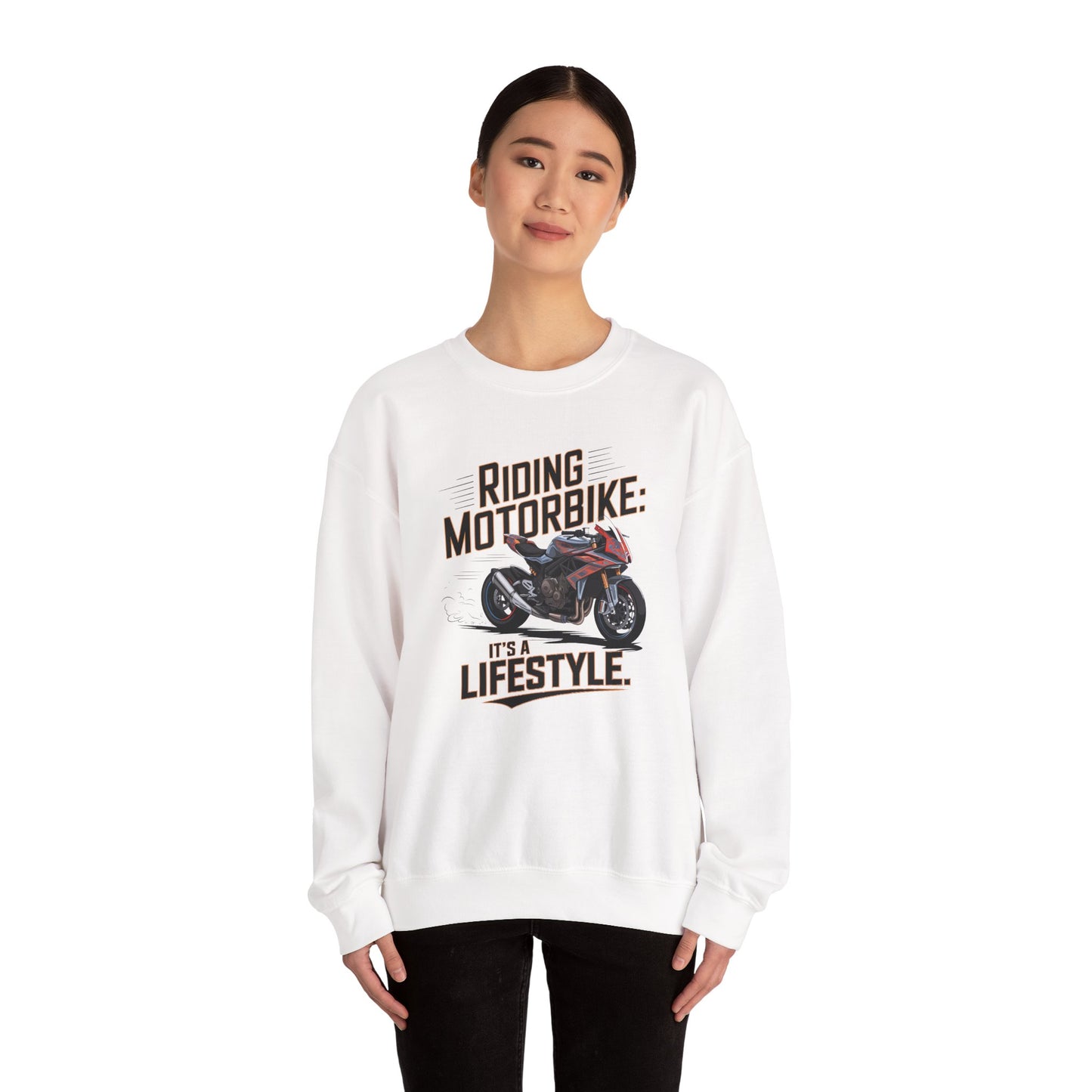 Riding Motorbike: It's A Lifestyle Crewneck Sweatshirt
