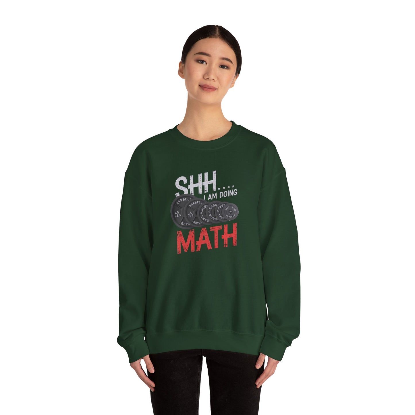 Shh I Am Doing Math Crewneck Sweatshirt