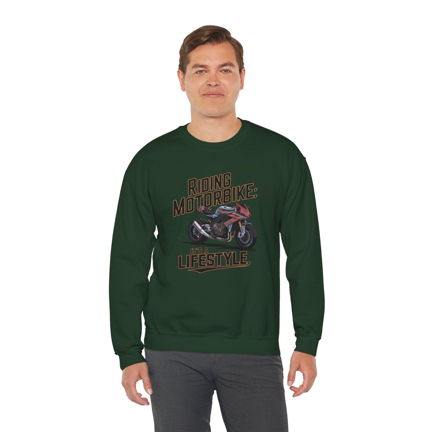 Riding Motorbike: It's A Lifestyle Crewneck Sweatshirt
