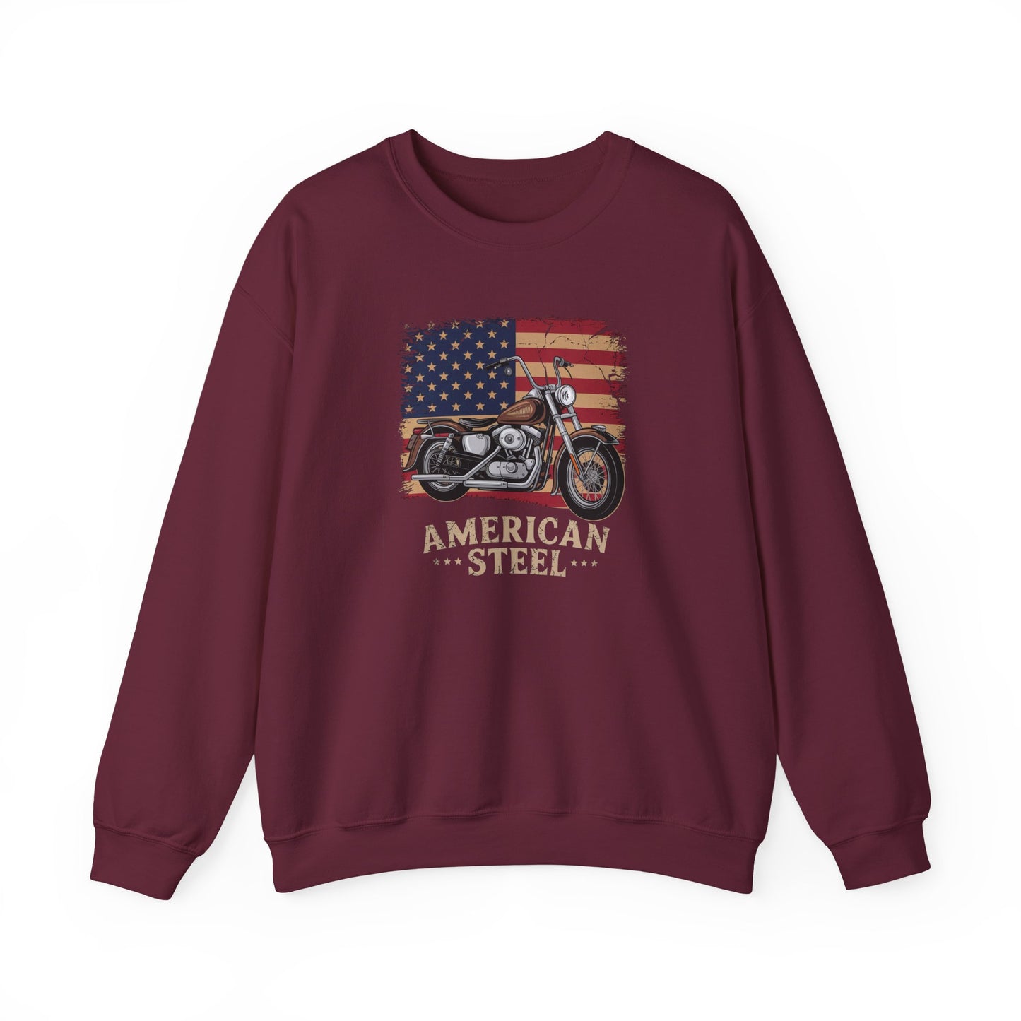 American Steel Motorcycle Crewneck Sweatshirt