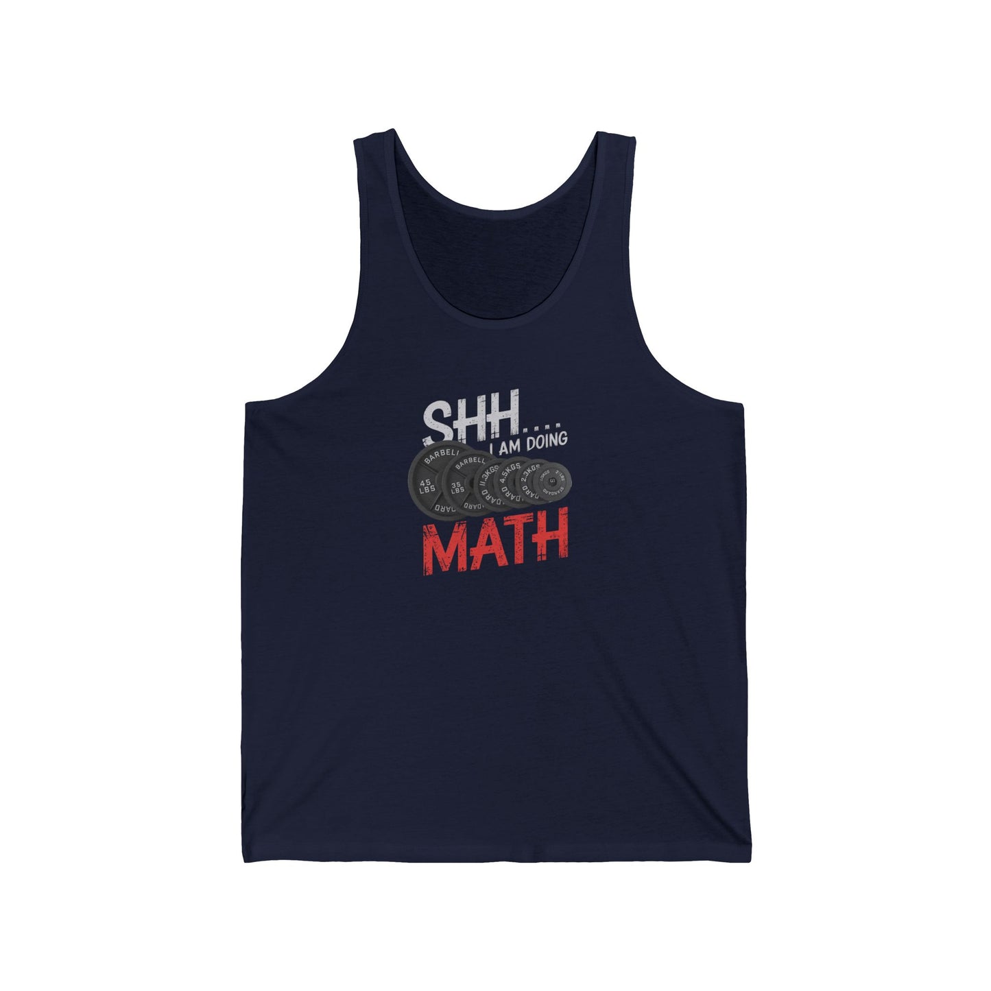 Shh I Am Doing Math Jersey Tank