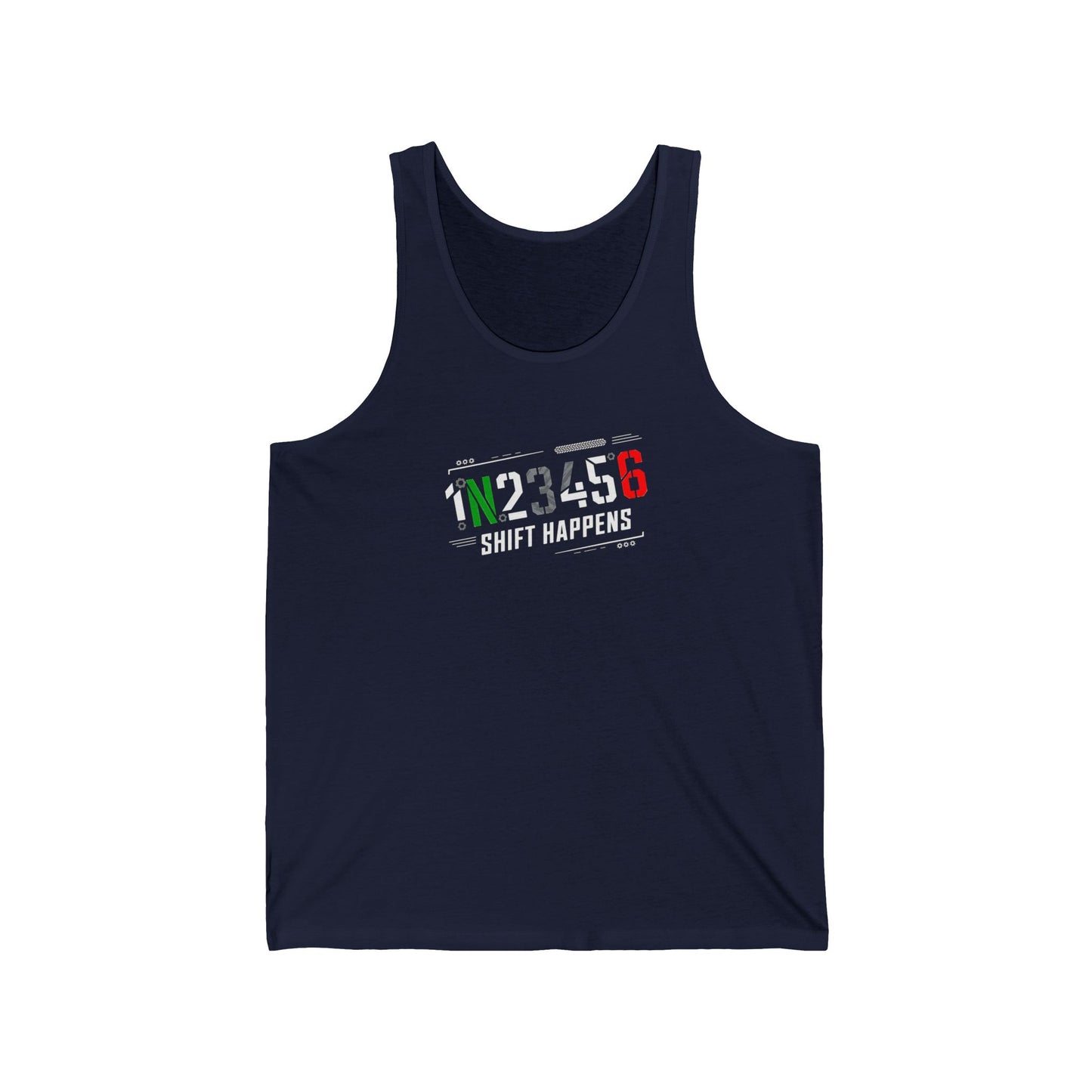 1N23456 Shift Happens Jersey Tank