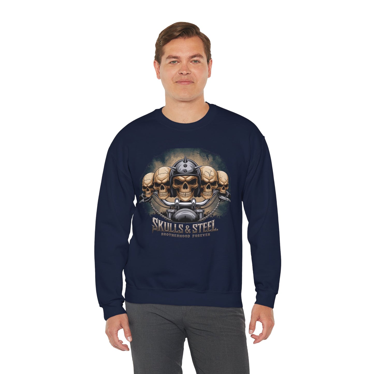 Skulls & Steel Brotherhood Forever Crewneck Sweatshirt