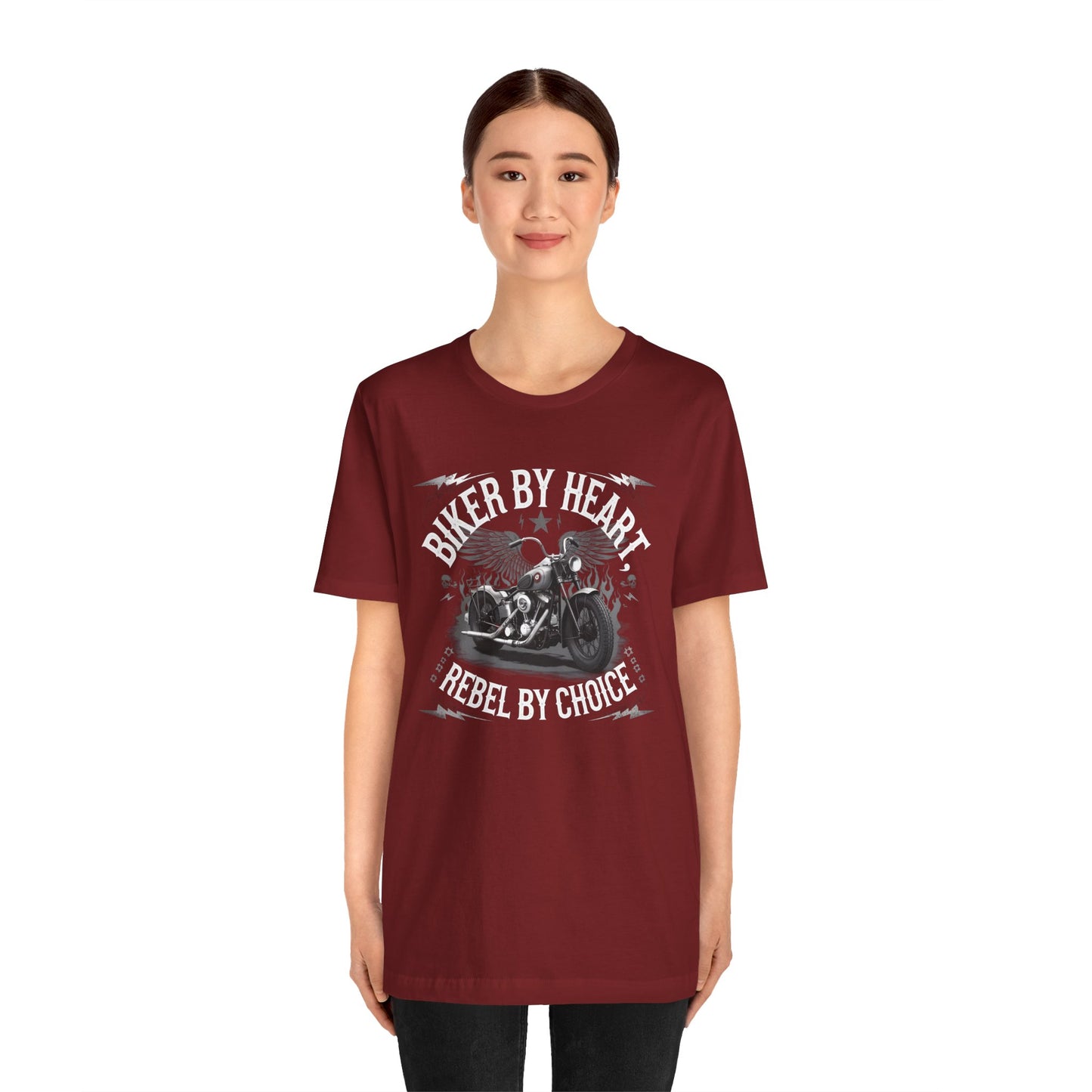 Biker By Heart Rebel By Choice Short Sleeve Tee