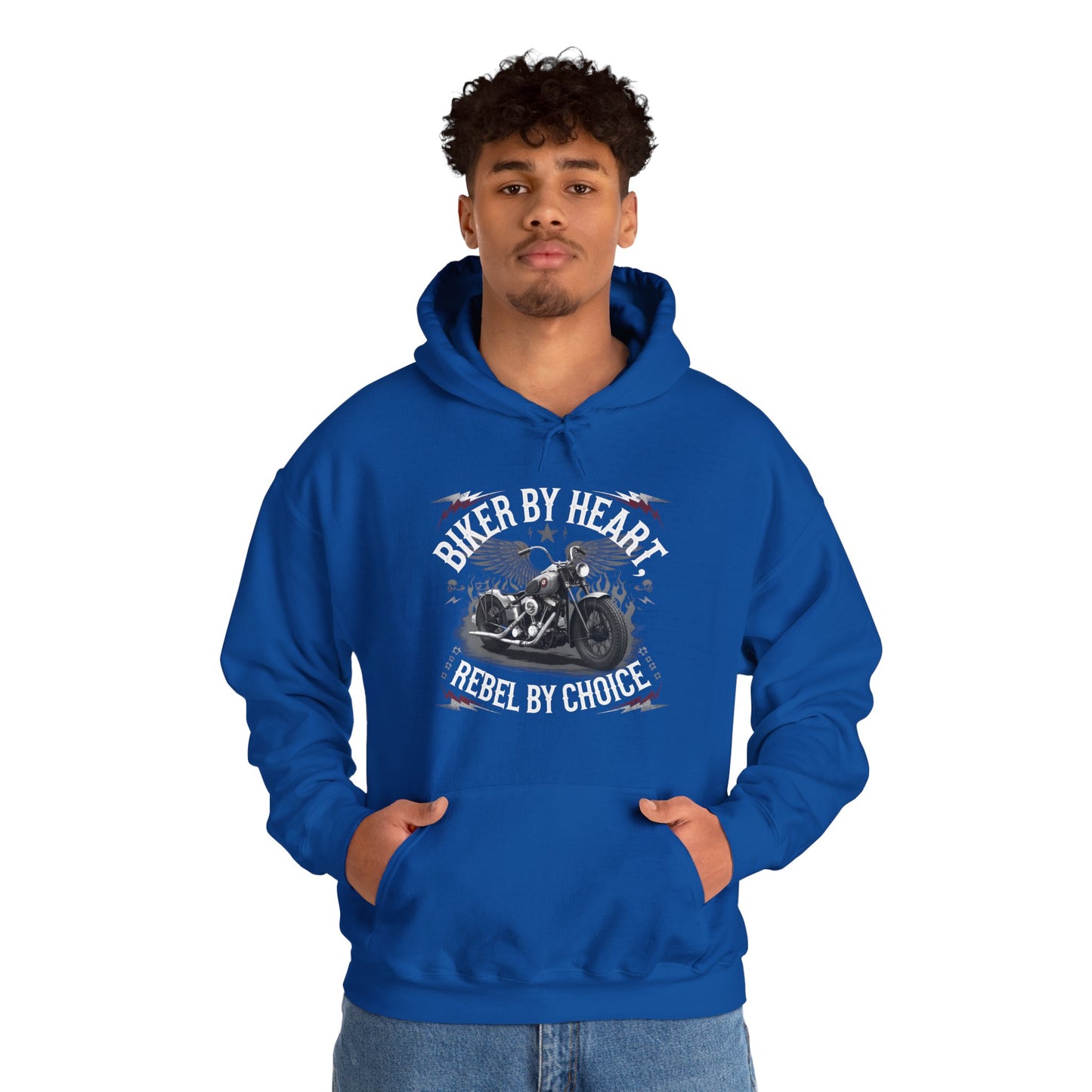 Biker By Heart Rebel By Choice Hooded Sweatshirt