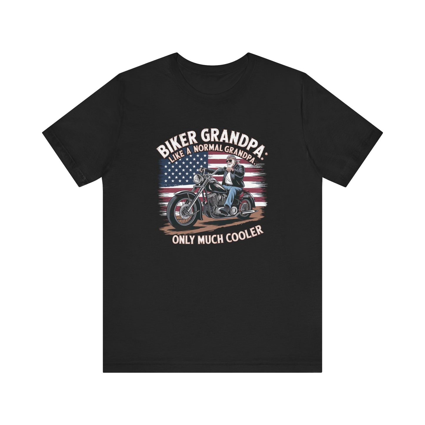 Biker Grandpa Like A Normal Grandpa Only Much Cooler Short Sleeve Tee