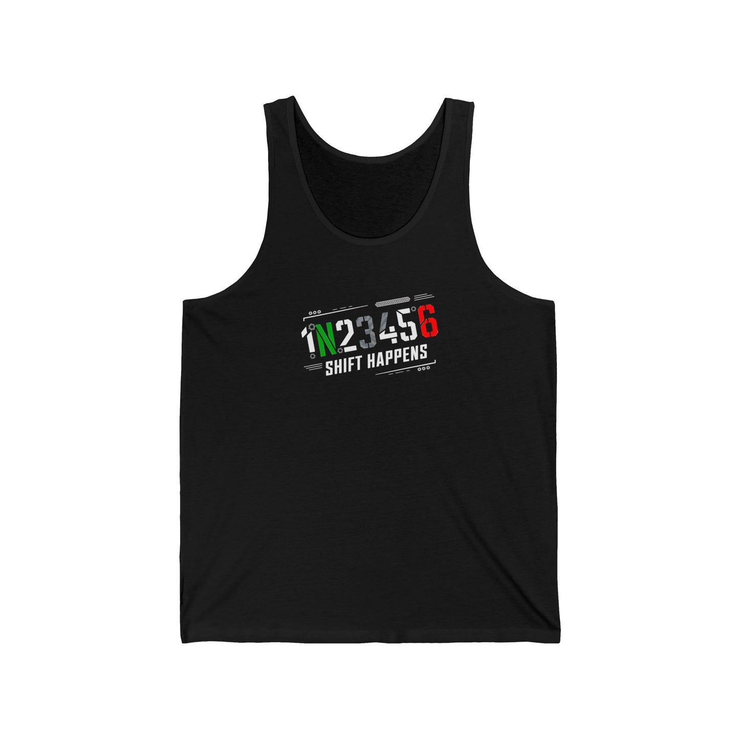 1N23456 Shift Happens Jersey Tank