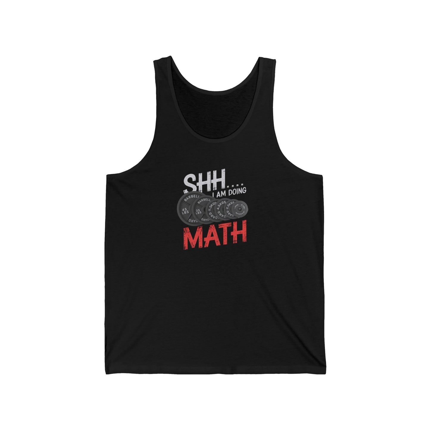 Shh I Am Doing Math Jersey Tank