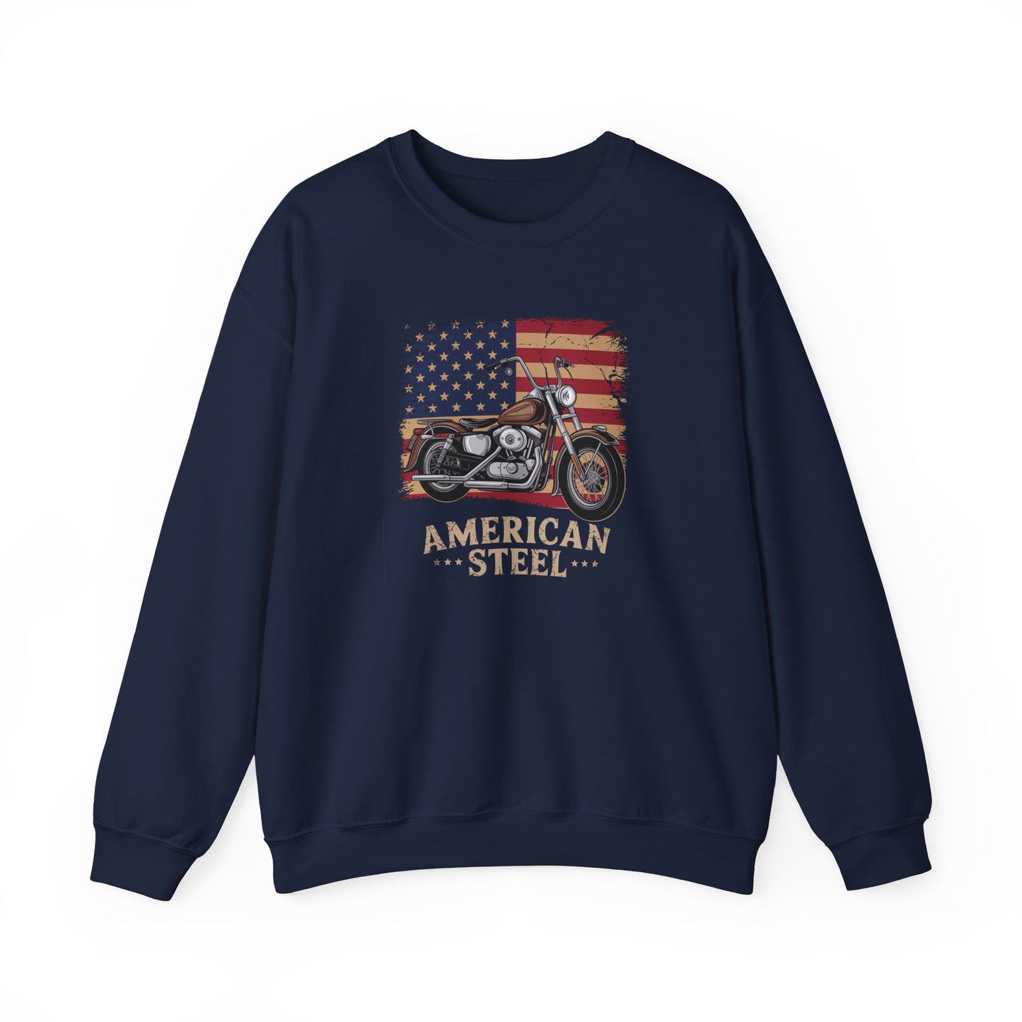 American Steel Motorcycle Crewneck Sweatshirt