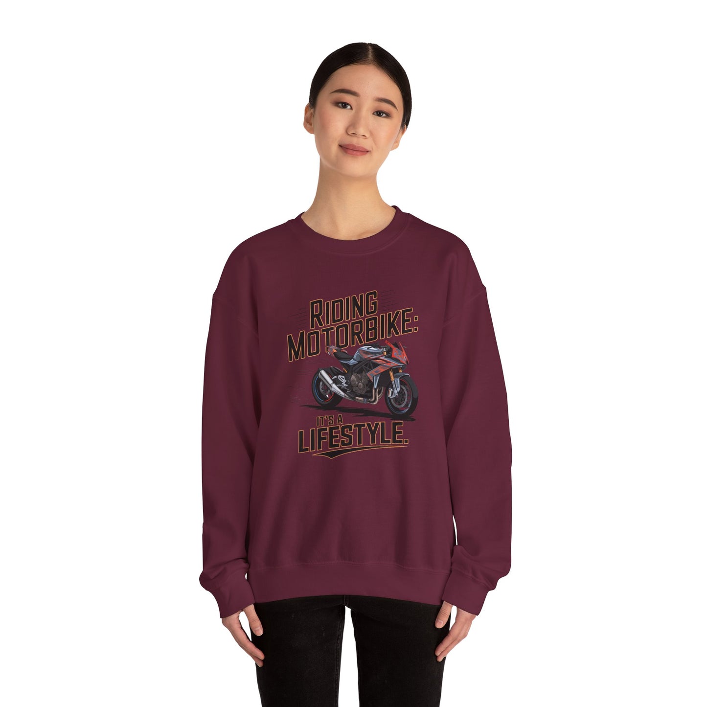 Riding Motorbike: It's A Lifestyle Crewneck Sweatshirt