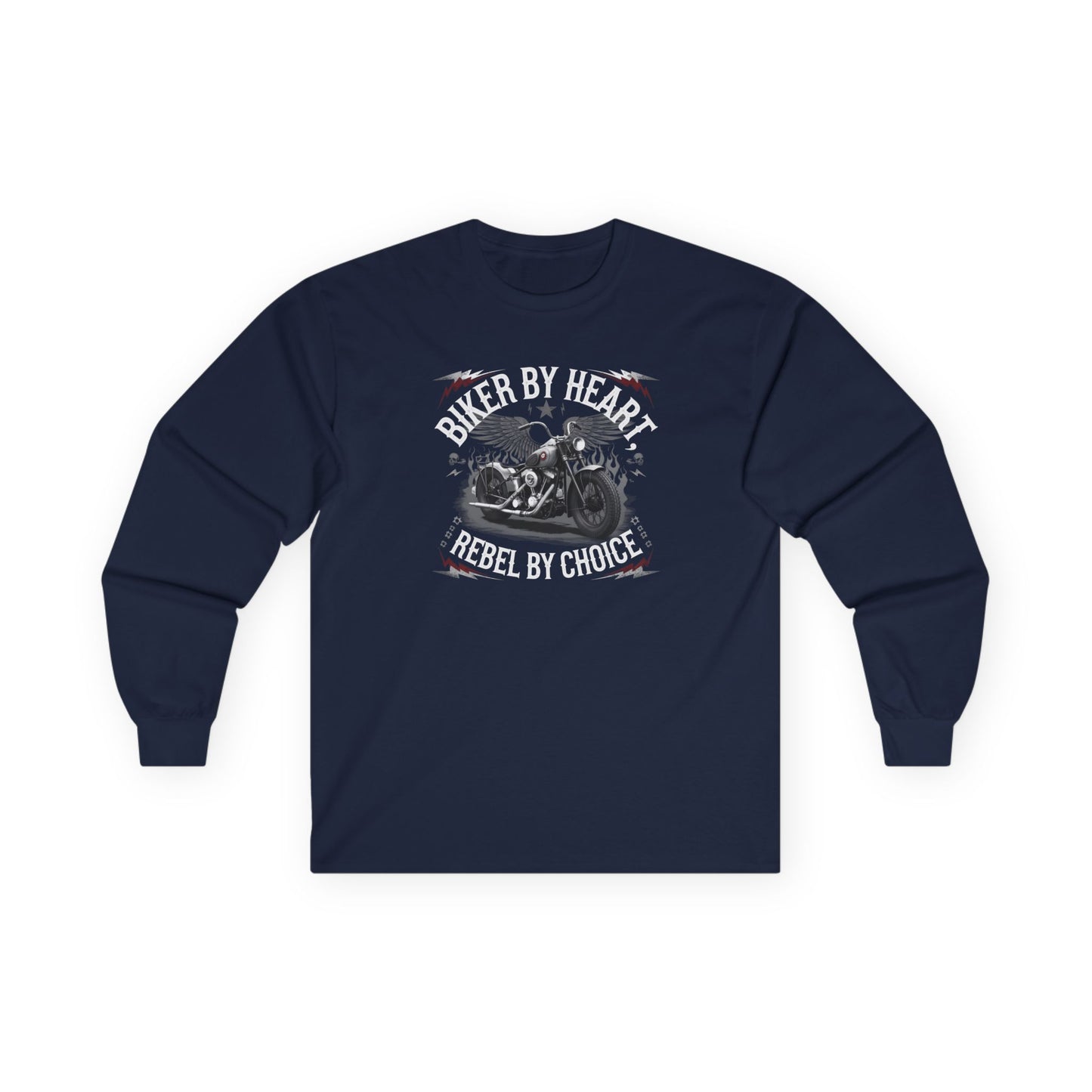 Biker By Heart Rebel By Choice Long Sleeve Tee
