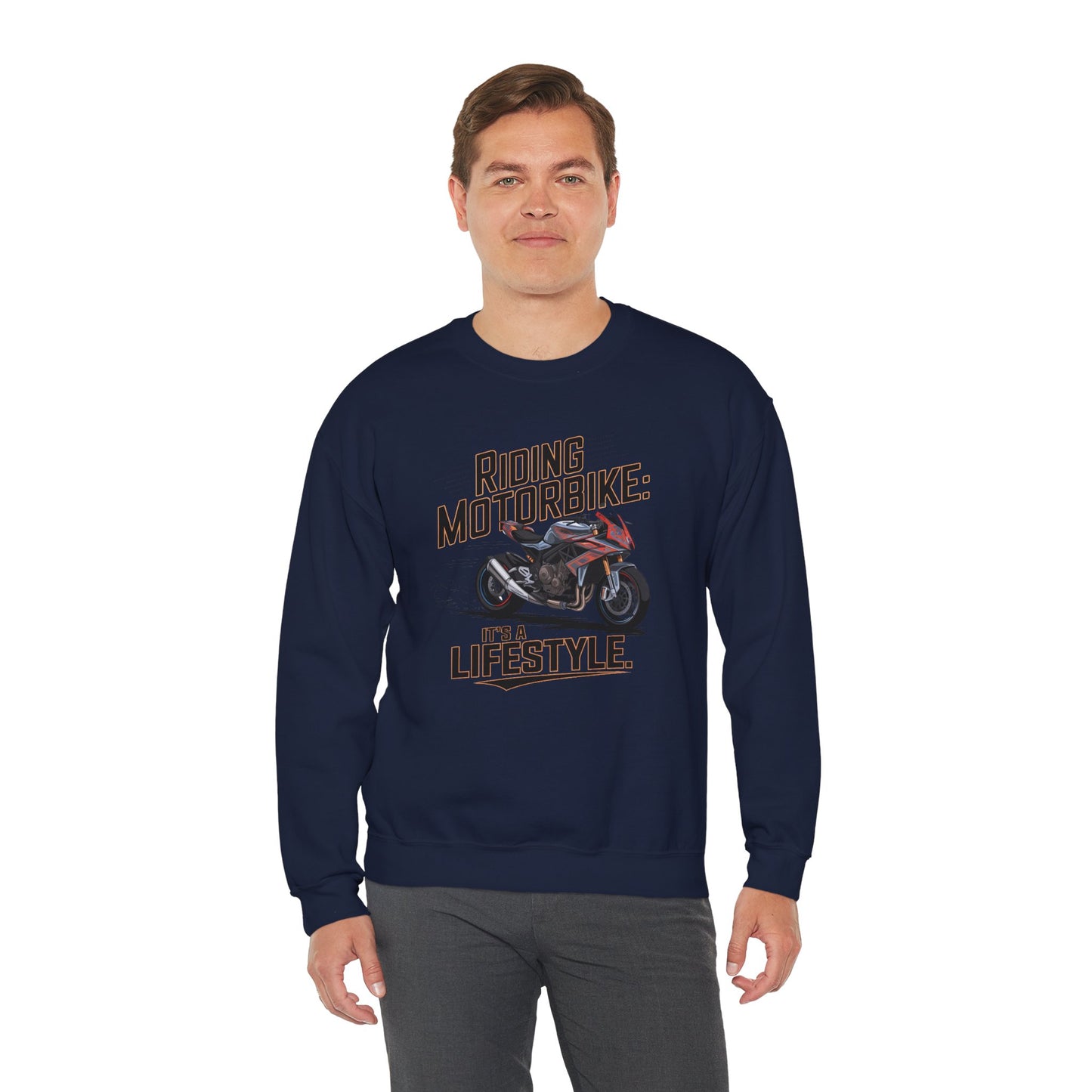 Riding Motorbike: It's A Lifestyle Crewneck Sweatshirt