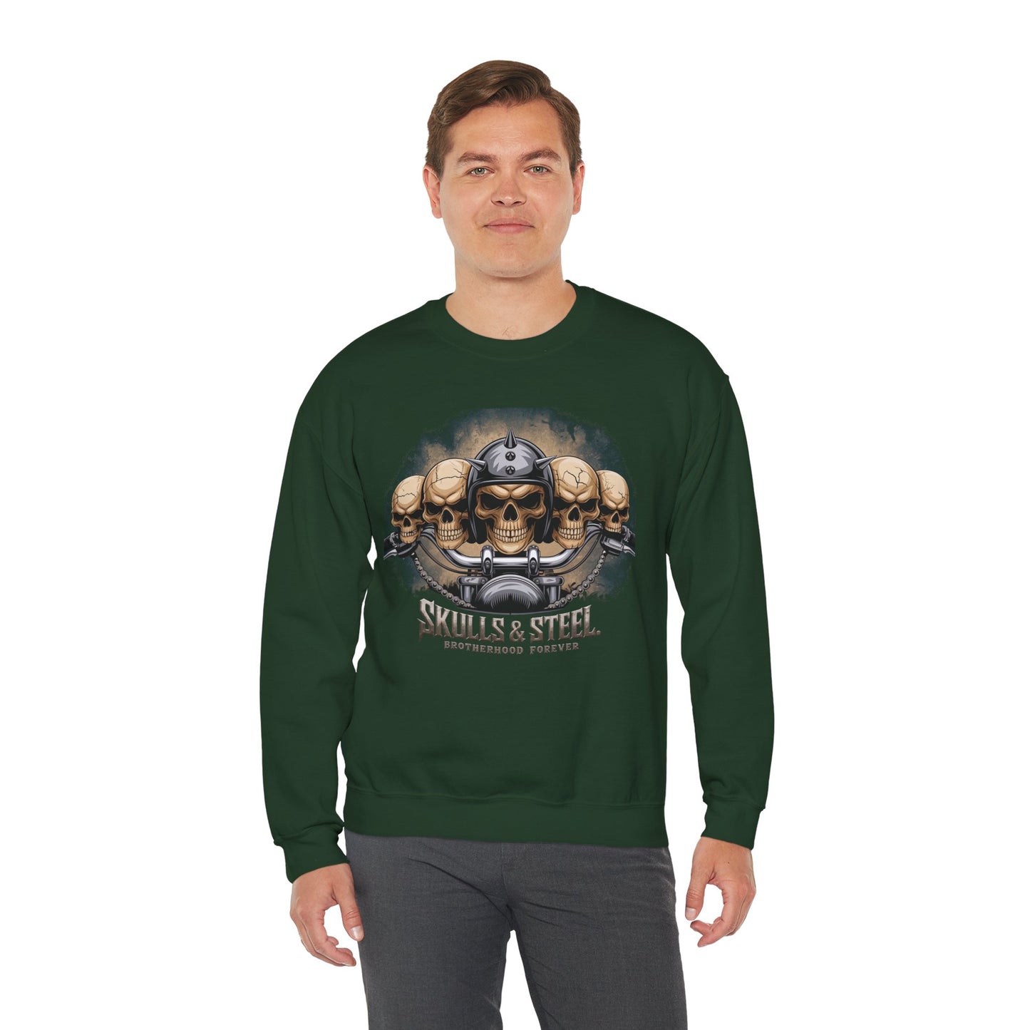 Skulls & Steel Brotherhood Forever Crewneck Sweatshirt