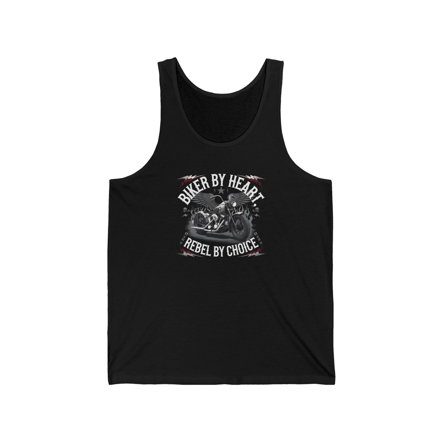 Biker By Heart Rebel By Choice Jersey Tank