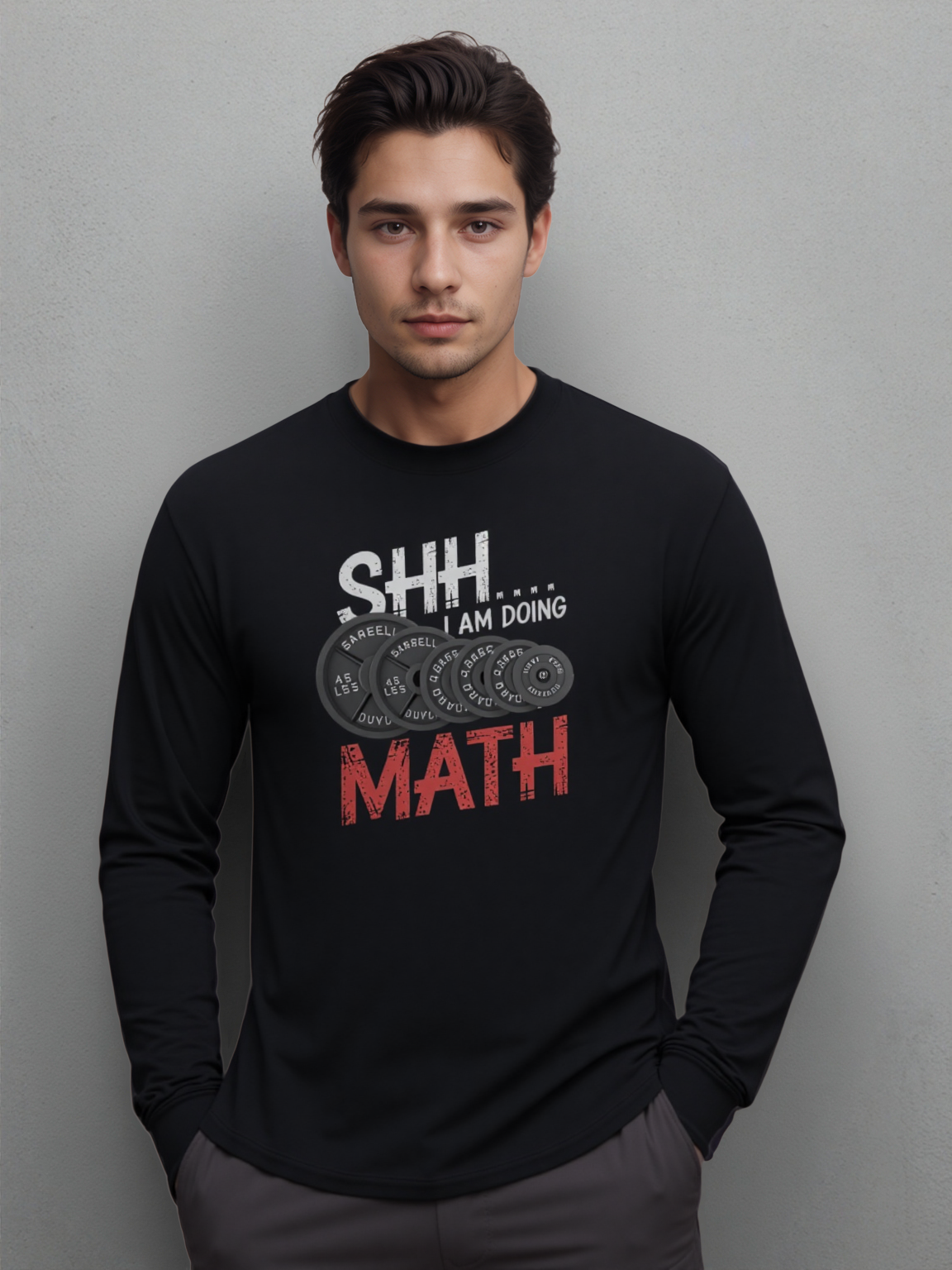 Shh I Am Doing Math Long Sleeve Tee
