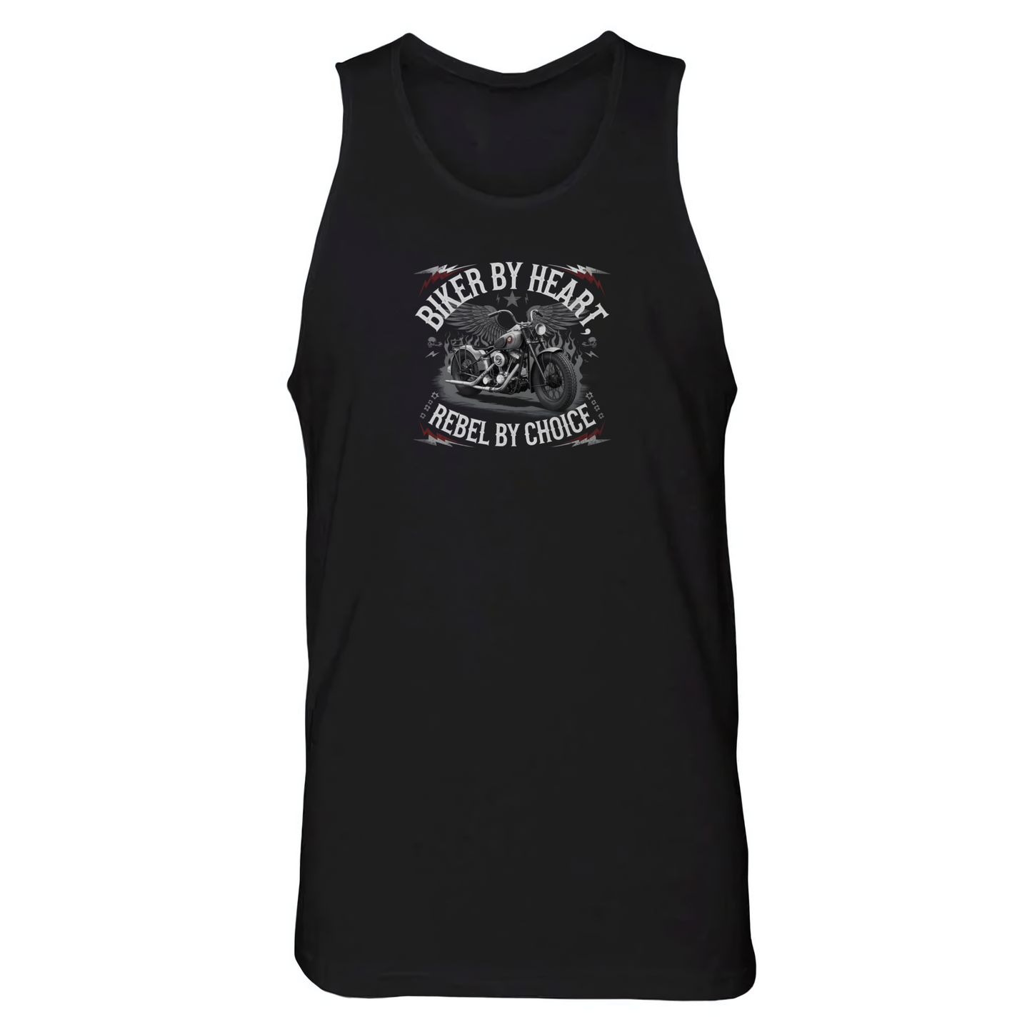 Biker By Heart Rebel By Choice Jersey Tank