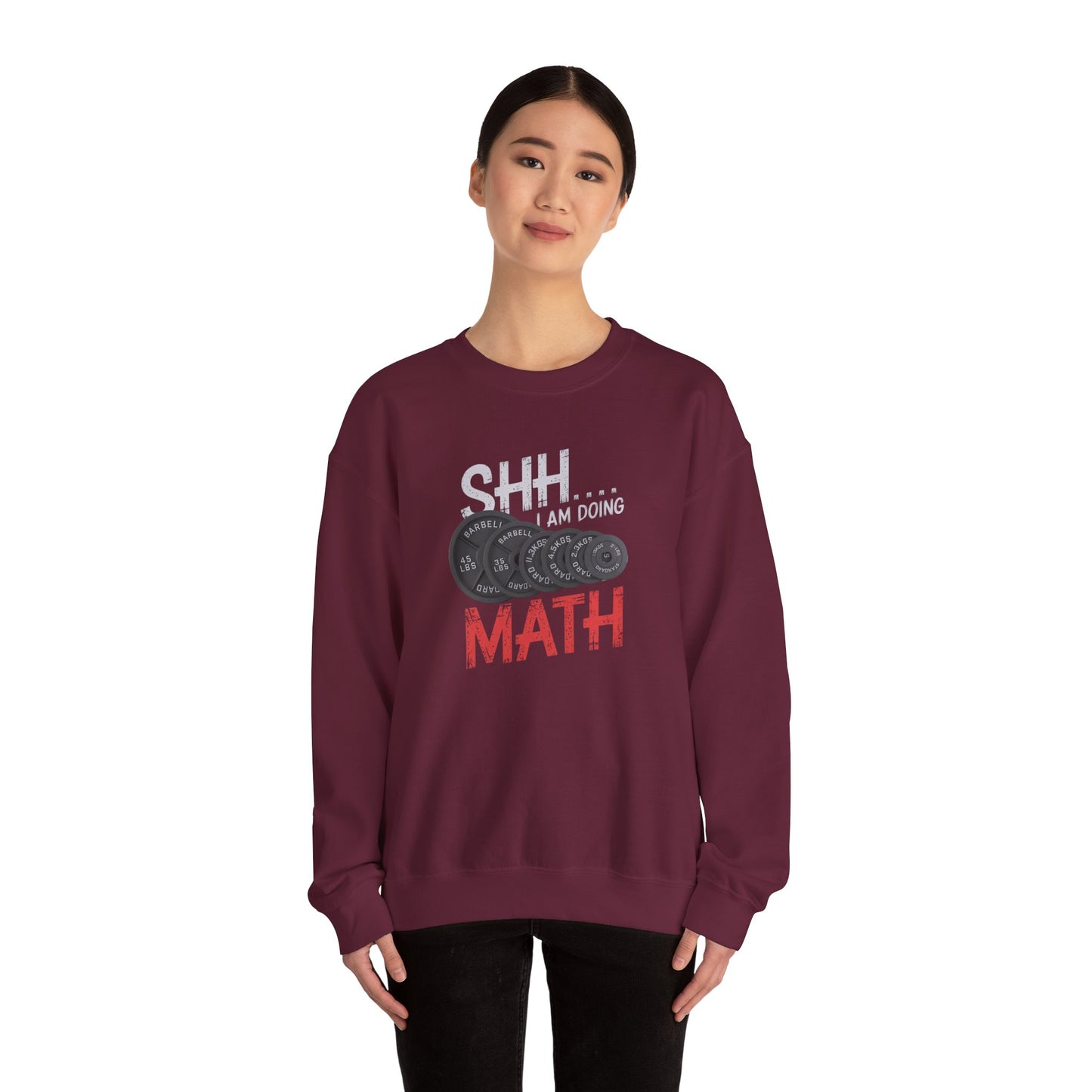 Shh I Am Doing Math Crewneck Sweatshirt