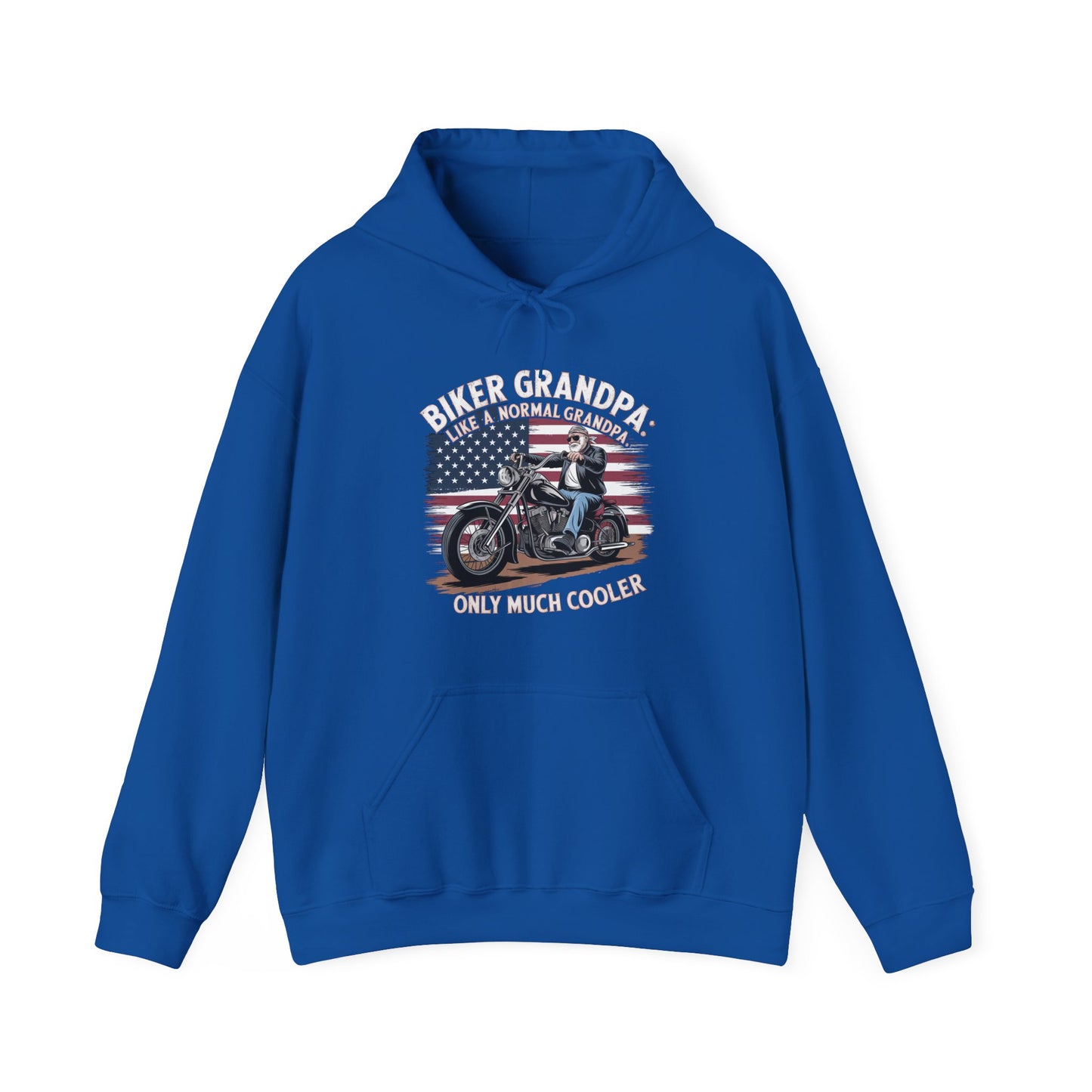 Biker Grandpa Like A Normal Grandpa Only Much Cooler Hooded Sweatshirt