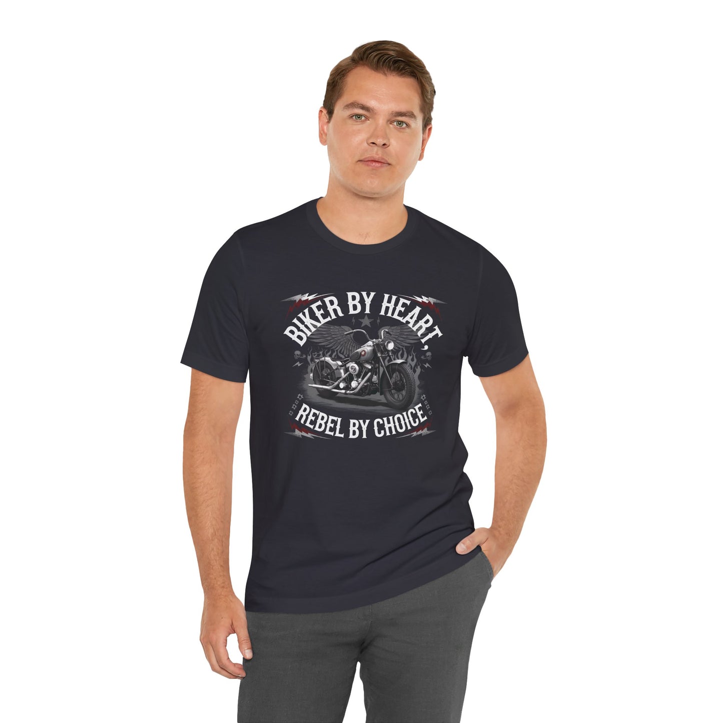 Biker By Heart Rebel By Choice Short Sleeve Tee