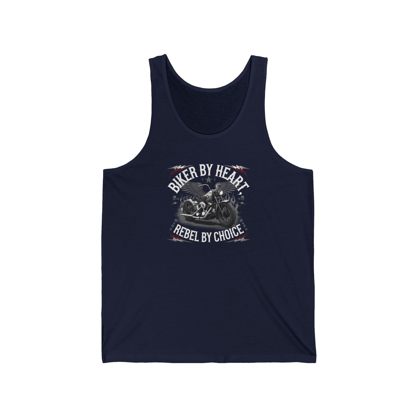 Biker By Heart Rebel By Choice Jersey Tank