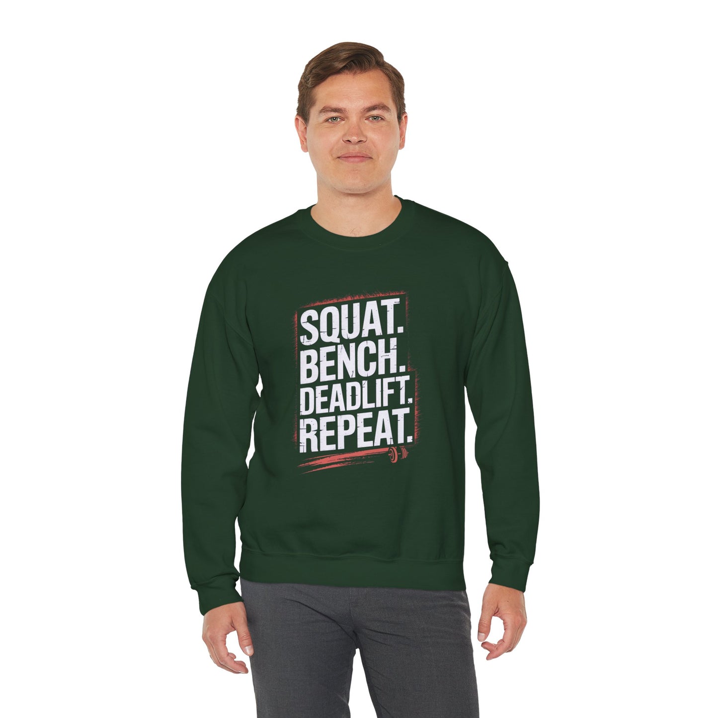 Squat Bench Deadlift Repeat Crewneck Sweatshirt