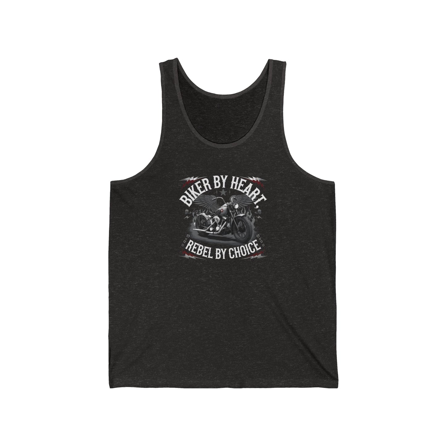 Biker By Heart Rebel By Choice Jersey Tank