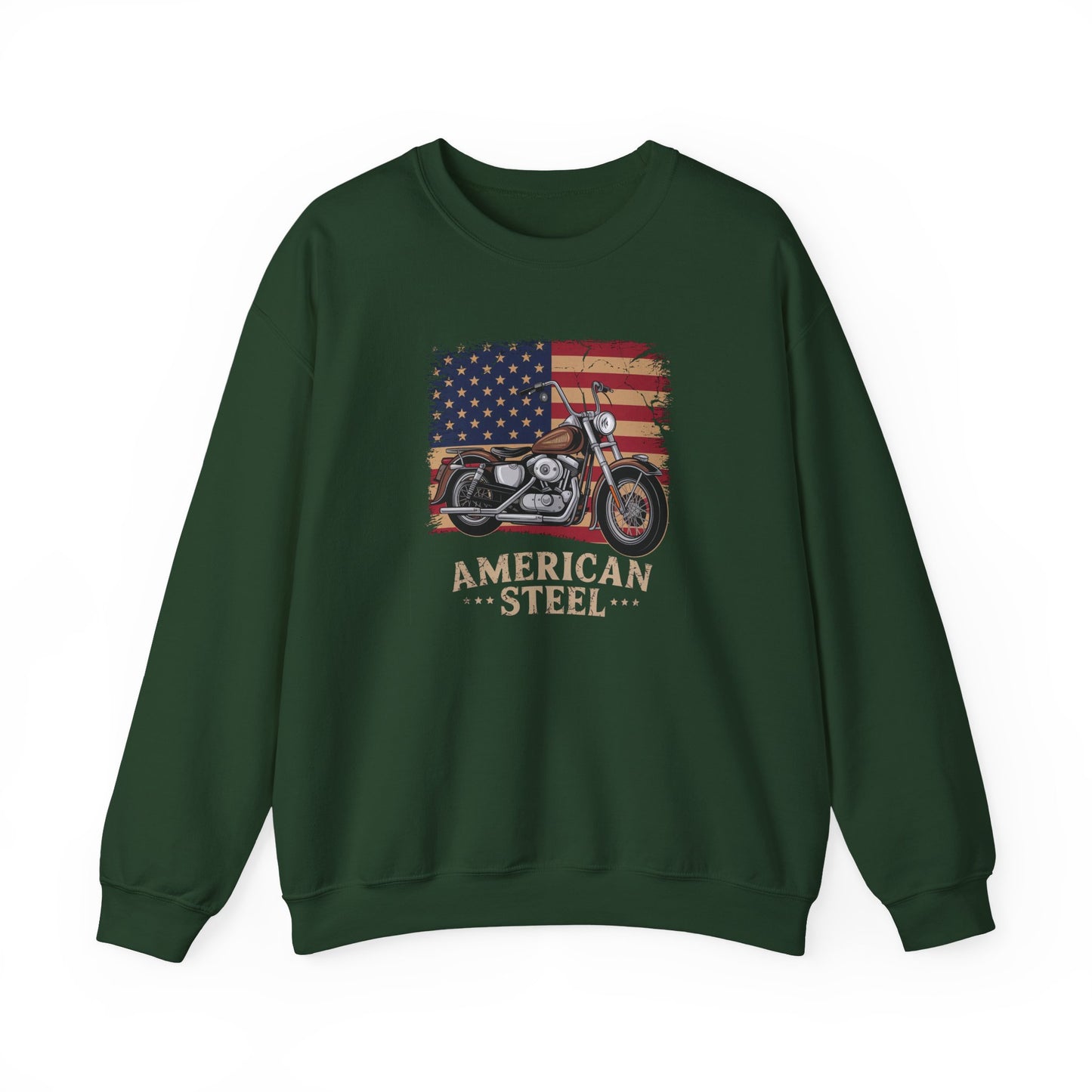 American Steel Motorcycle Crewneck Sweatshirt