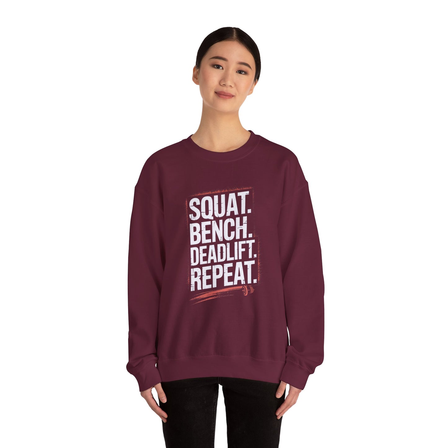 Squat Bench Deadlift Repeat Crewneck Sweatshirt