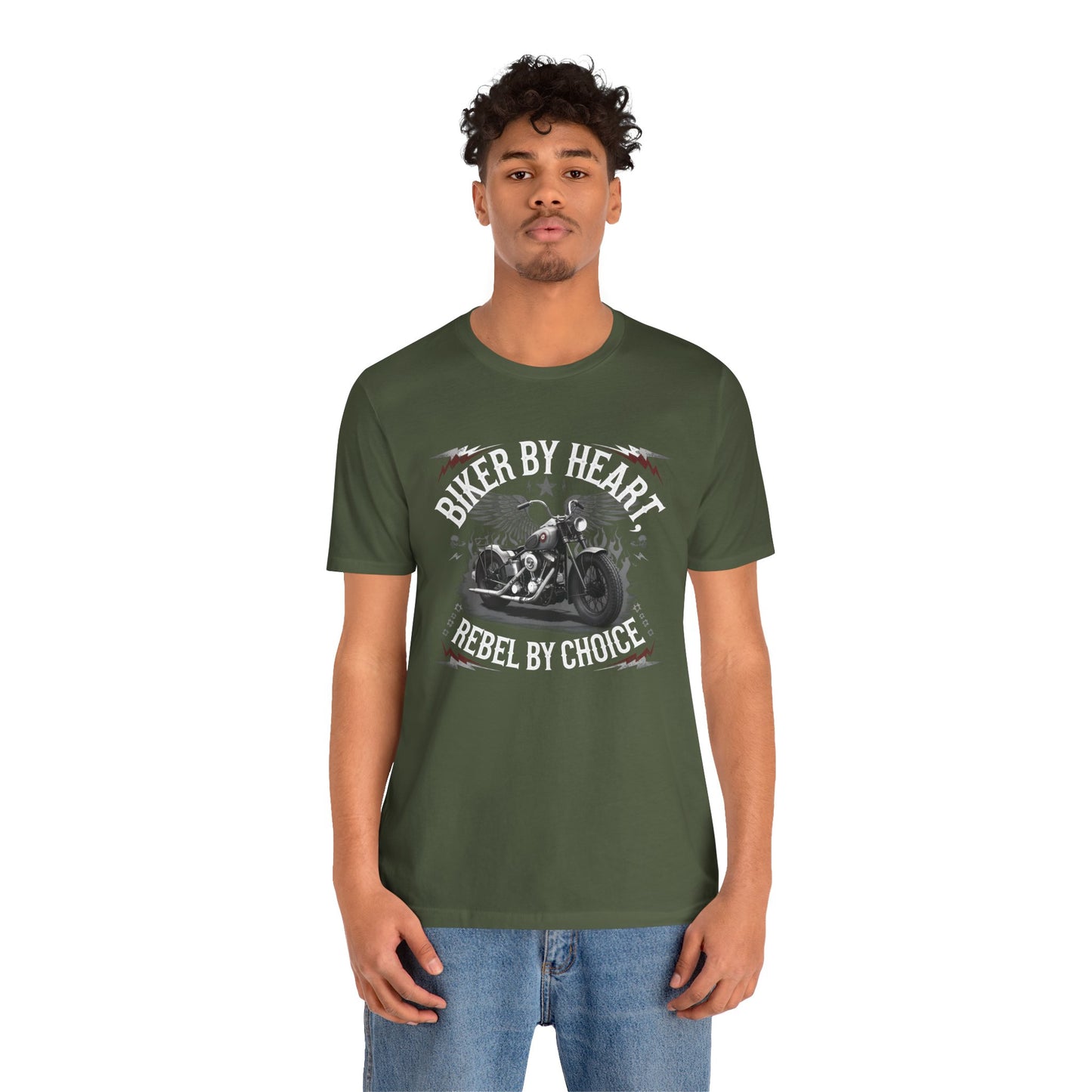 Biker By Heart Rebel By Choice Short Sleeve Tee