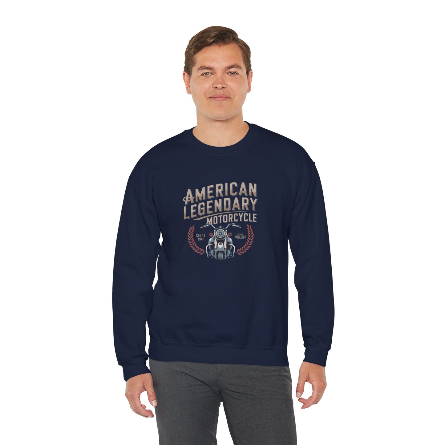 American Legendary Motorcycle Crewneck Sweatshirt