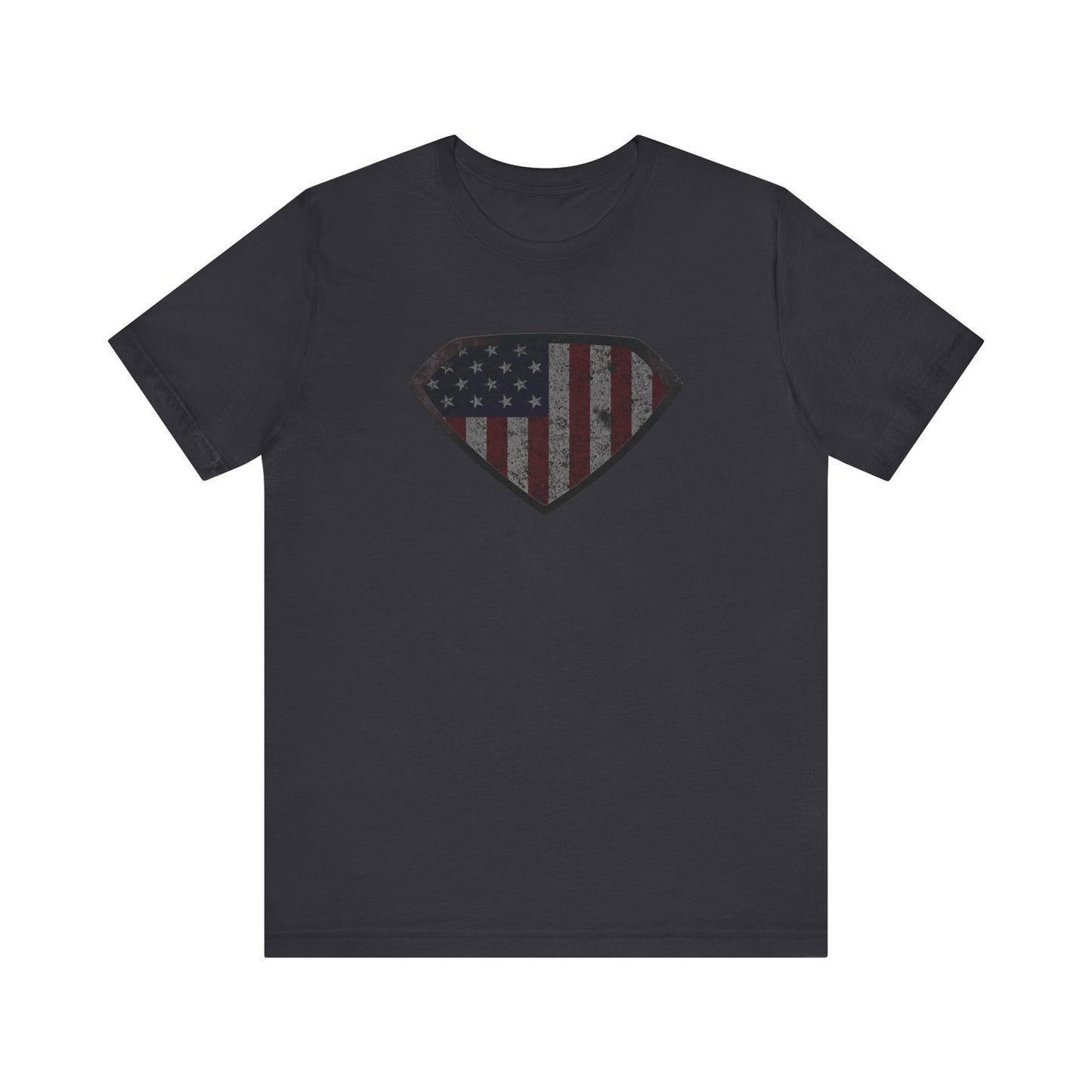 Grungy Super US Flag Short Sleeve Tee