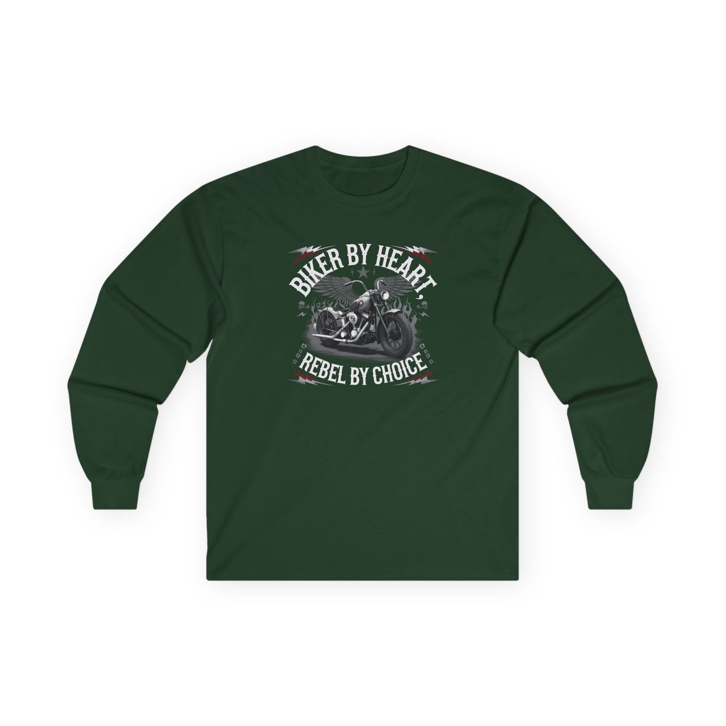 Biker By Heart Rebel By Choice Long Sleeve Tee