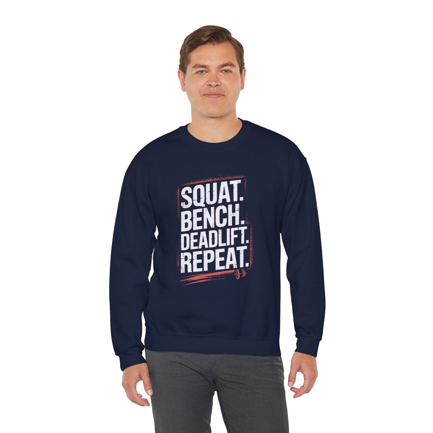 Squat Bench Deadlift Repeat Crewneck Sweatshirt