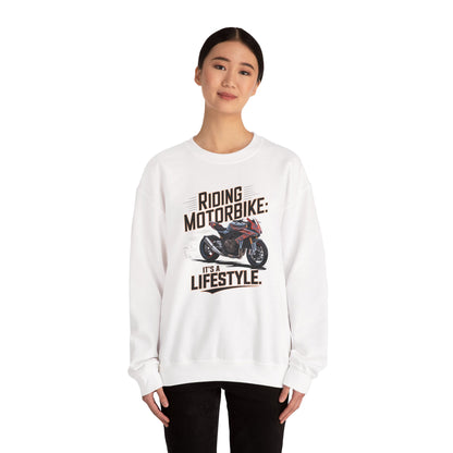 Riding Motorbike: It's A Lifestyle Crewneck Sweatshirt