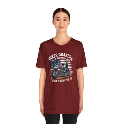 Biker Grandpa Like A Normal Grandpa Only Much Cooler Short Sleeve Tee