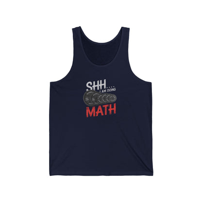 Shh I Am Doing Math Jersey Tank