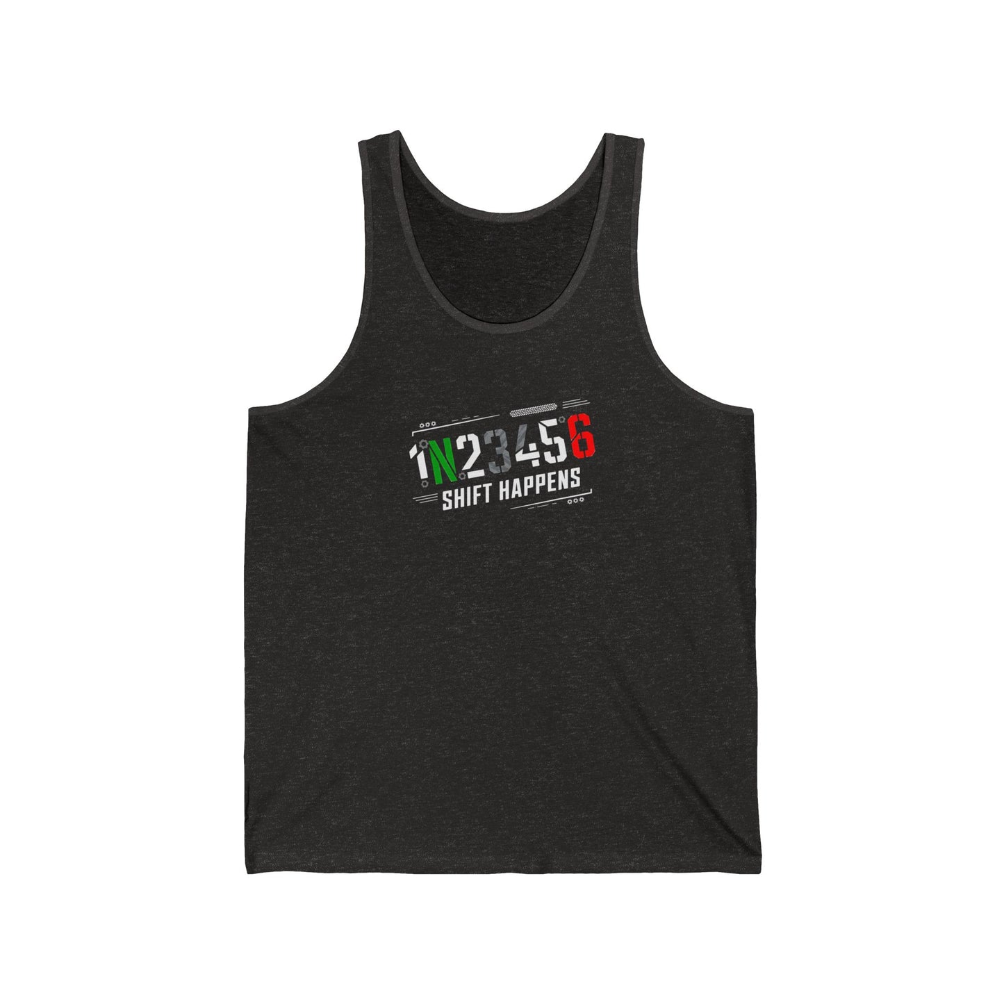 1N23456 Shift Happens Jersey Tank