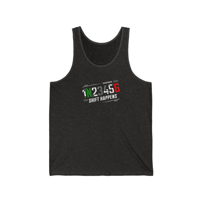 1N23456 Shift Happens Jersey Tank