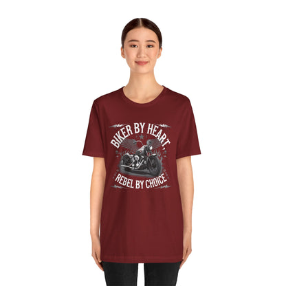 Biker By Heart Rebel By Choice Short Sleeve Tee
