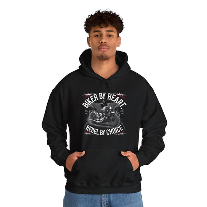 Biker By Heart Rebel By Choice Hooded Sweatshirt