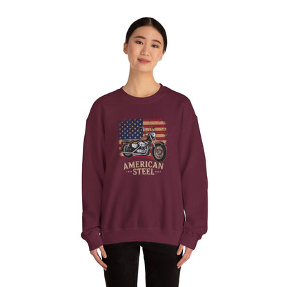 American Steel Motorcycle Crewneck Sweatshirt