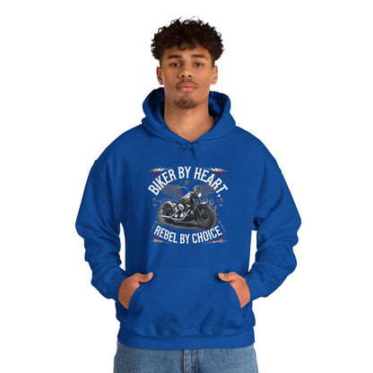 Biker By Heart Rebel By Choice Hooded Sweatshirt