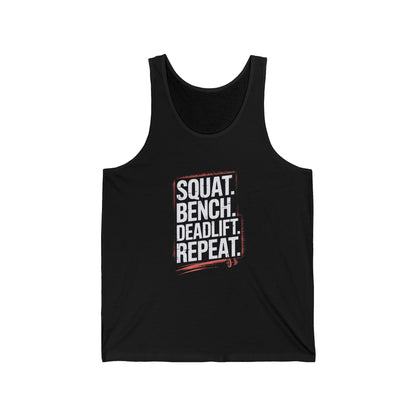 Squat Bench Deadlift Repeat Jersey Tank