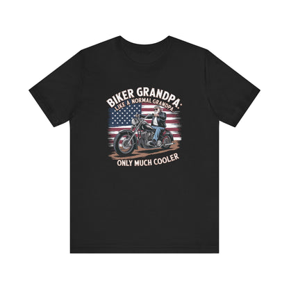 Biker Grandpa Like A Normal Grandpa Only Much Cooler Short Sleeve Tee