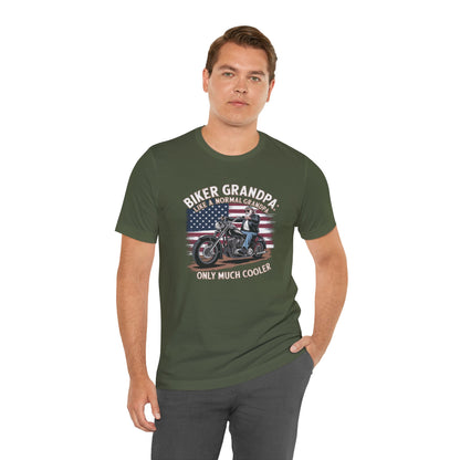 Biker Grandpa Like A Normal Grandpa Only Much Cooler Short Sleeve Tee
