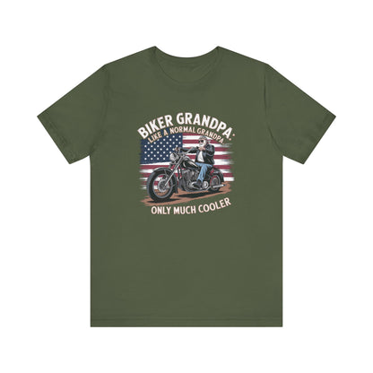 Biker Grandpa Like A Normal Grandpa Only Much Cooler Short Sleeve Tee
