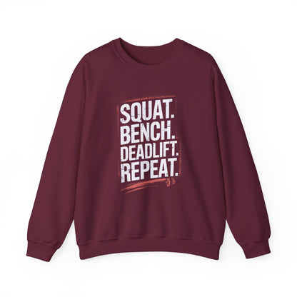 Squat Bench Deadlift Repeat Crewneck Sweatshirt