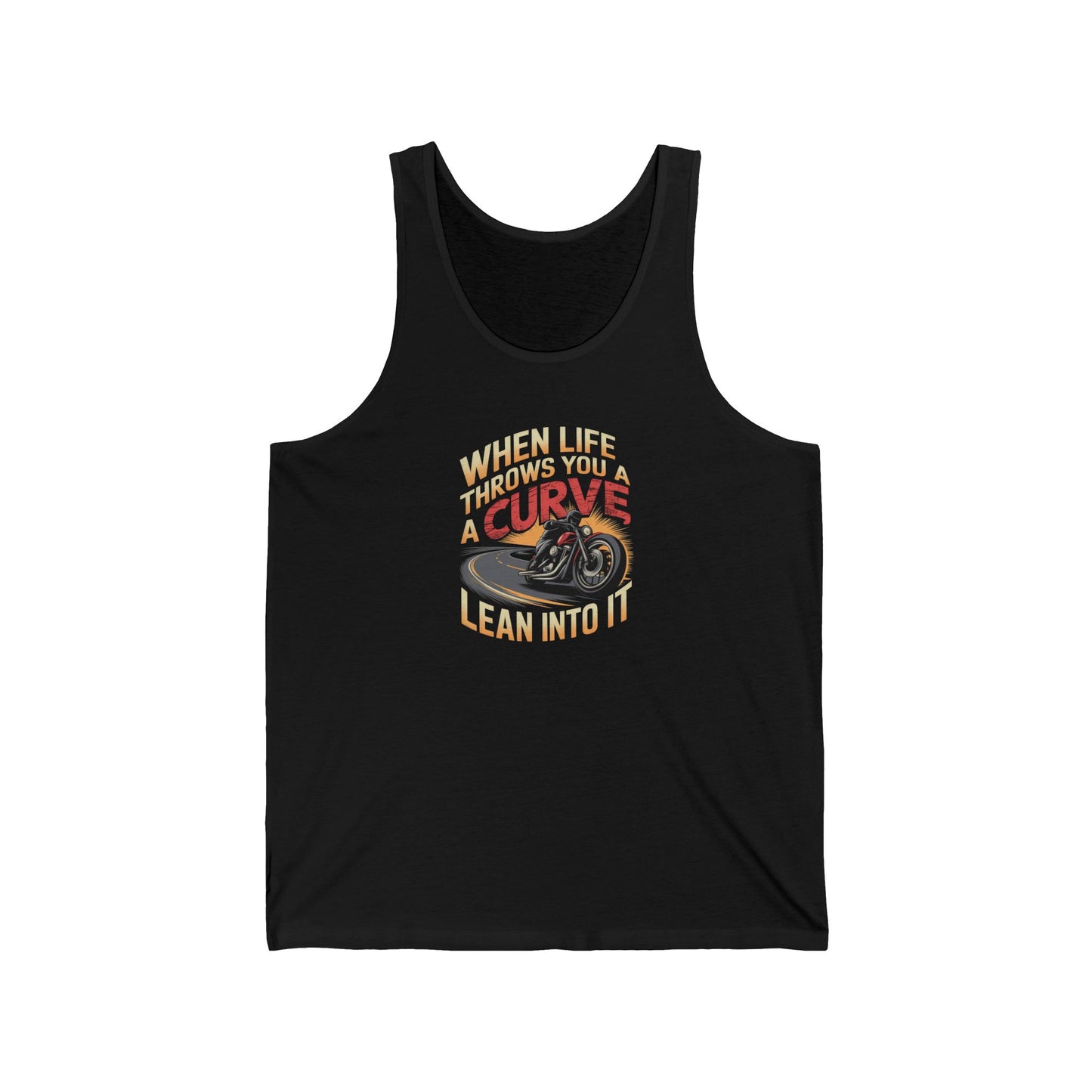 When Life Throws You A Curve Lean Into It Jersey Tank
