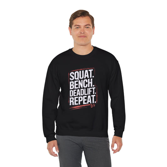 Squat Bench Deadlift Repeat Crewneck Sweatshirt